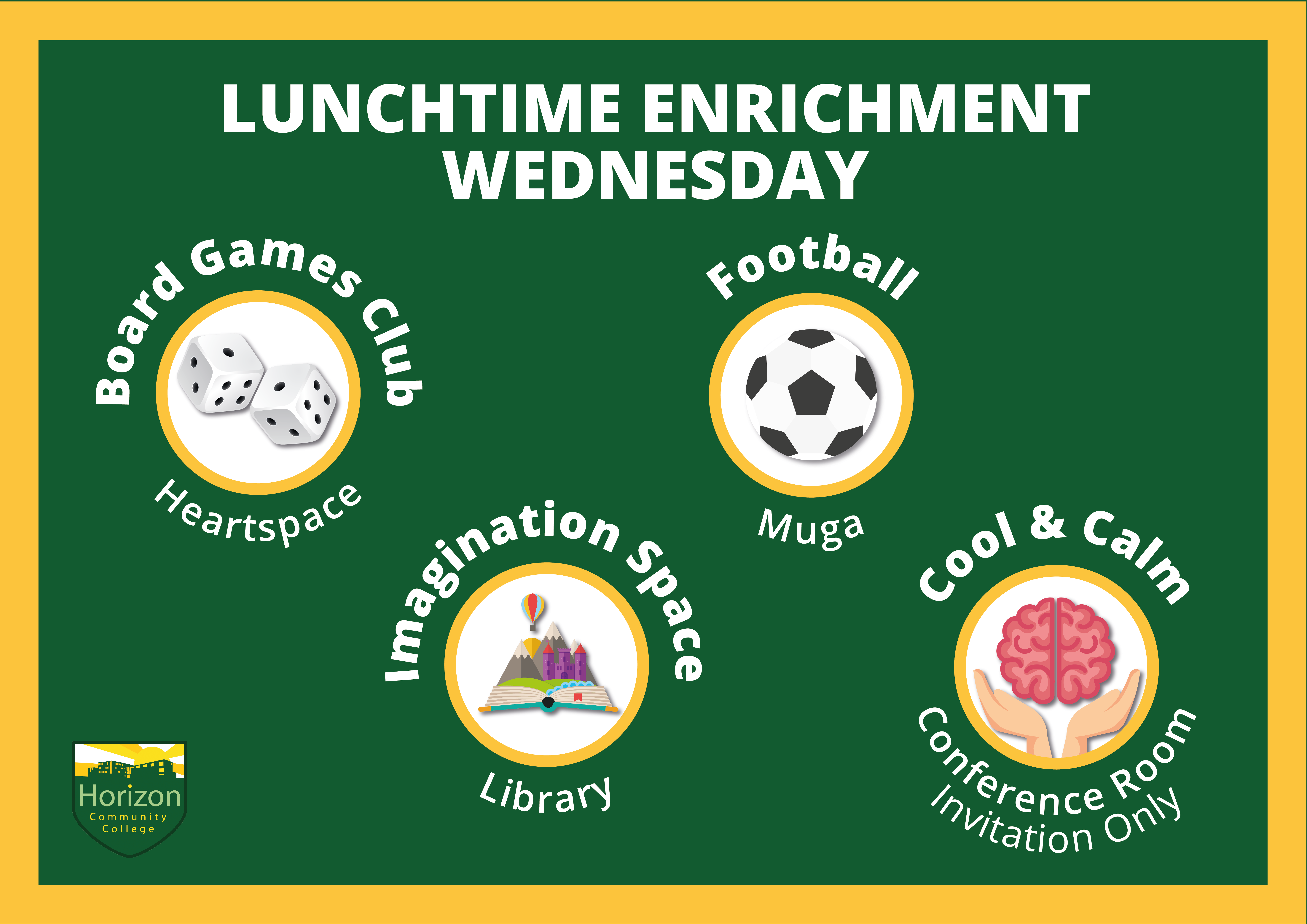 Lunchtime enrichment Wednesday