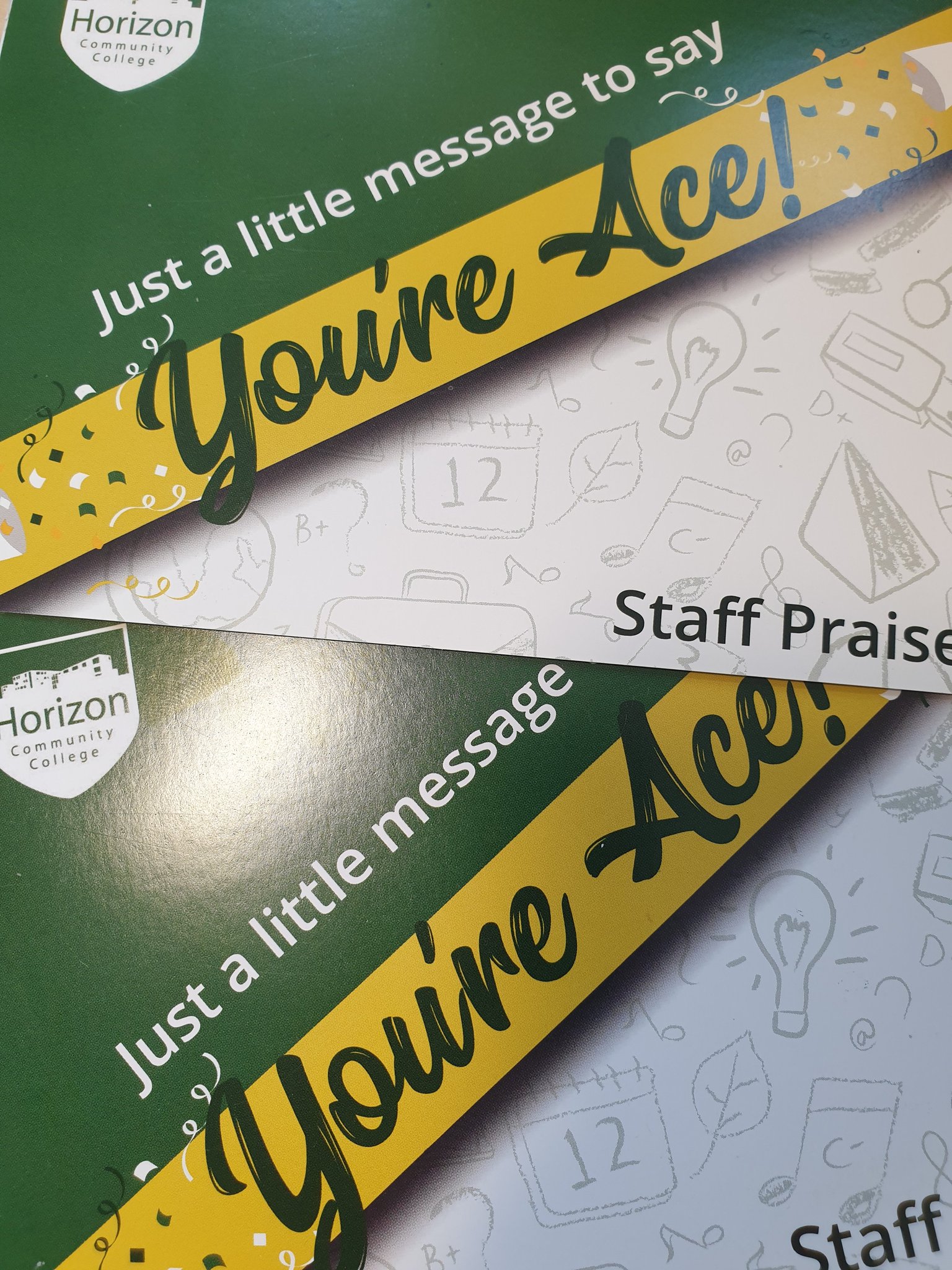 Thank you cards from Y11 to their teachers