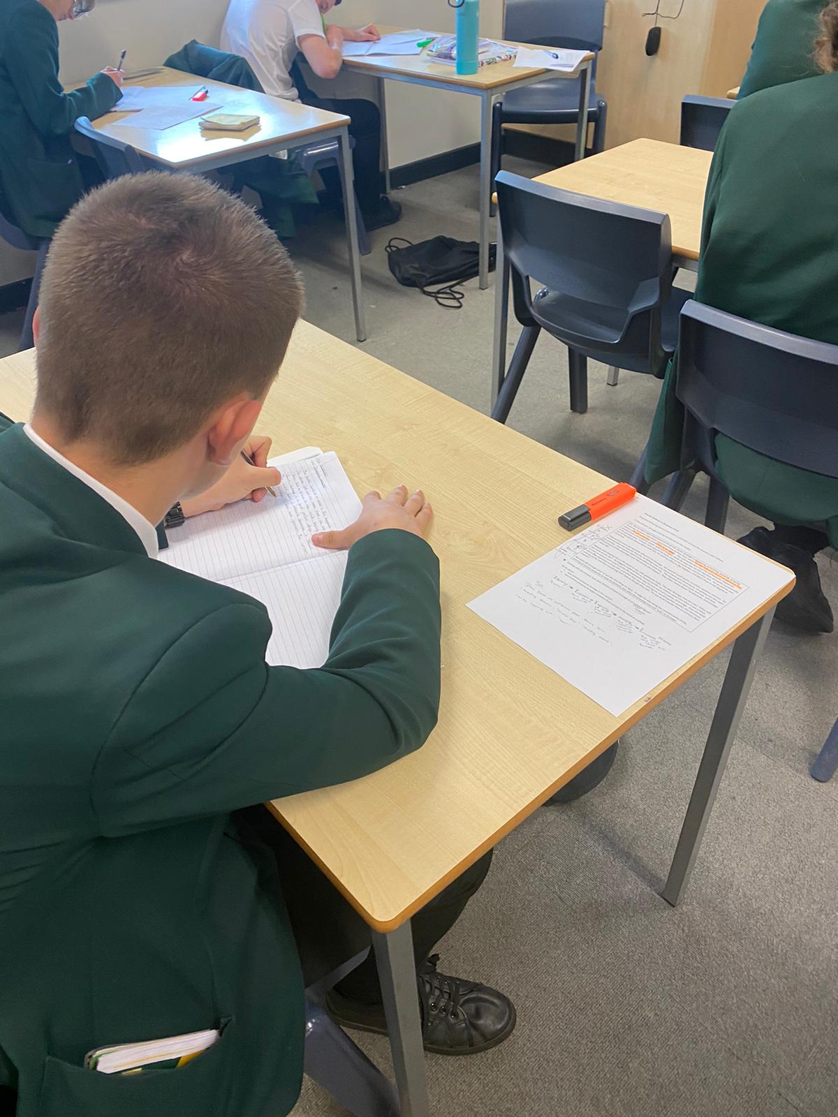Superb independence in English Summative Assessment from Y10