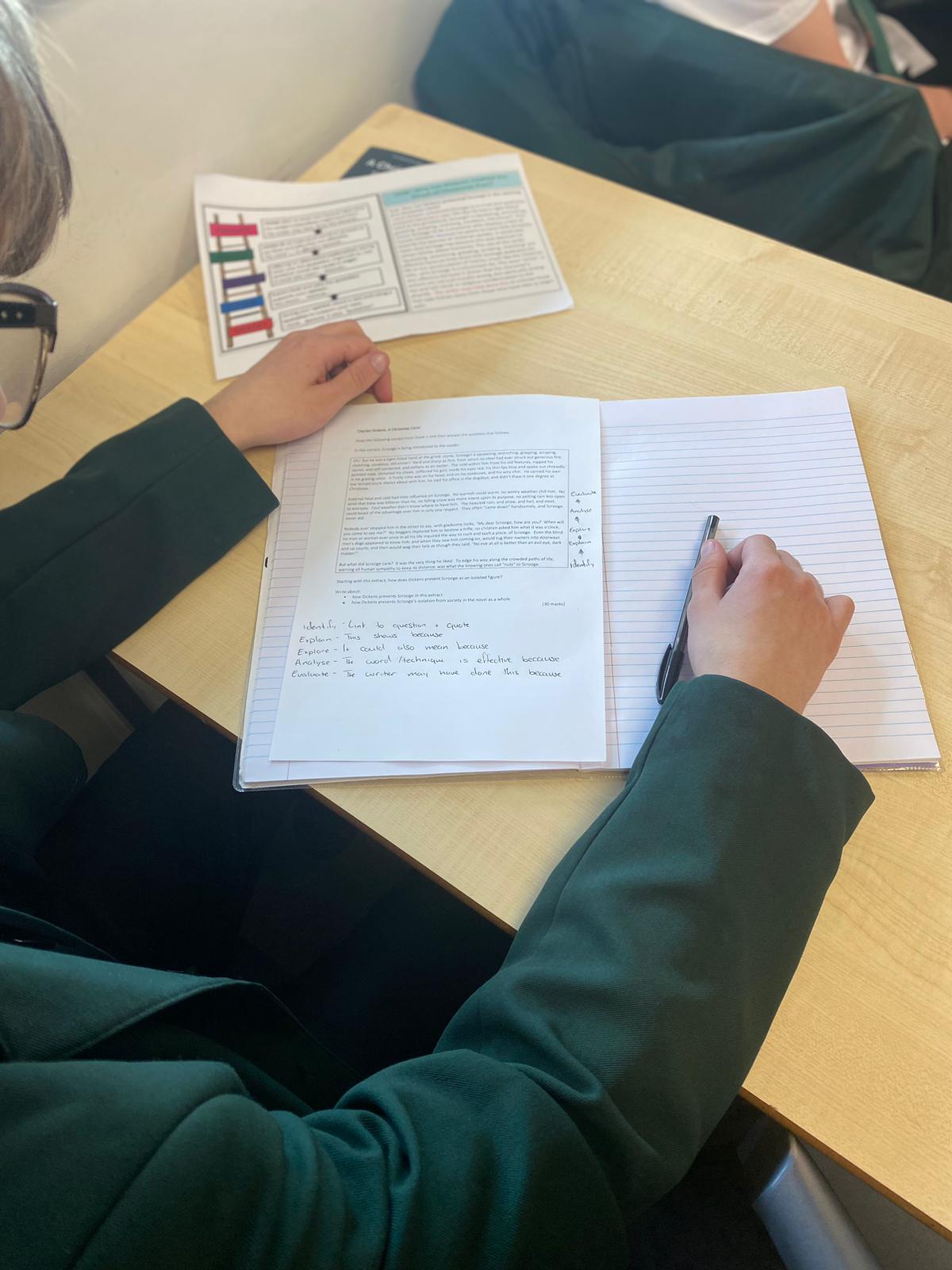 Superb independence in English Summative Assessment from Y10