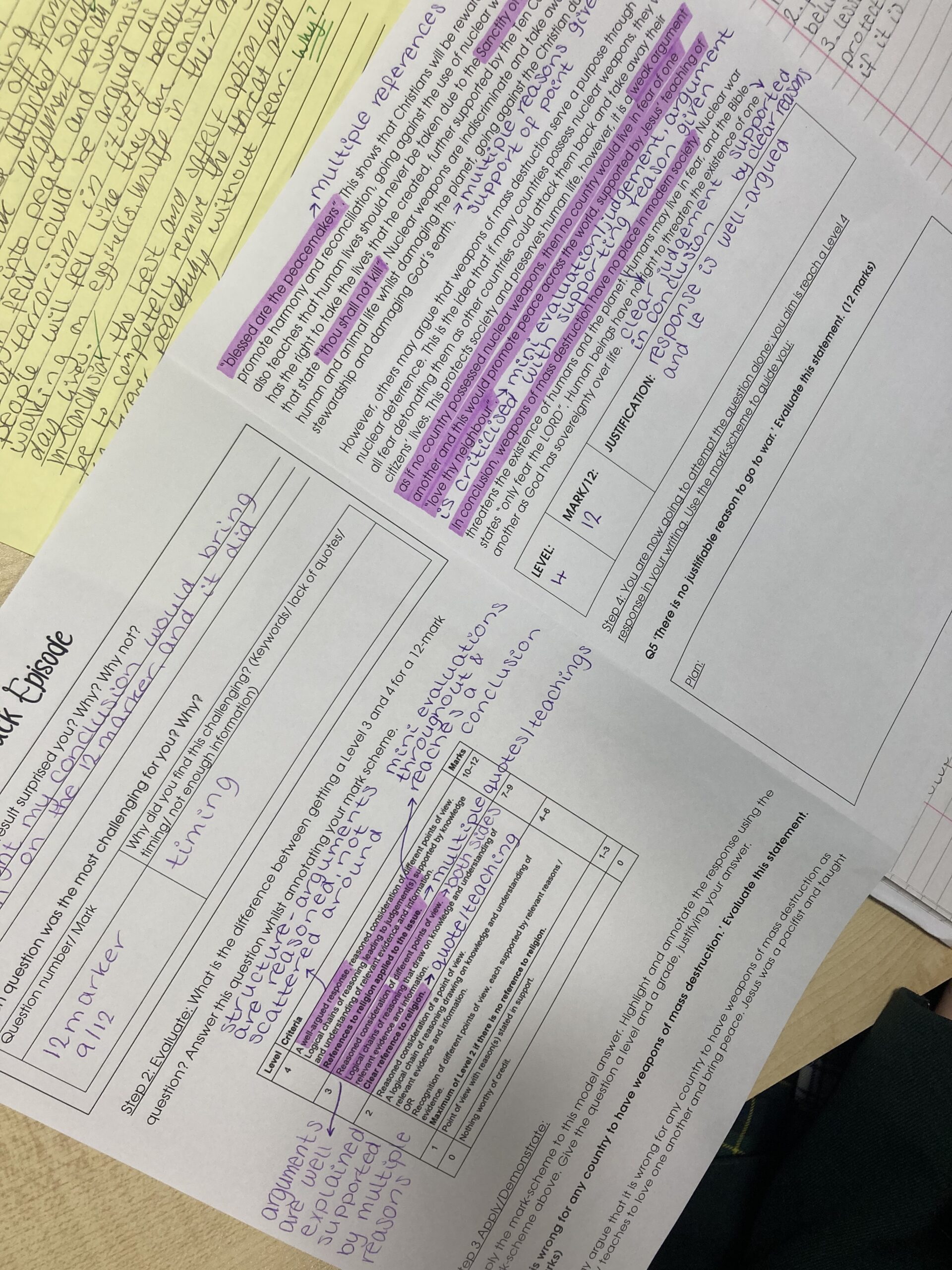 Y10 RE feedback
