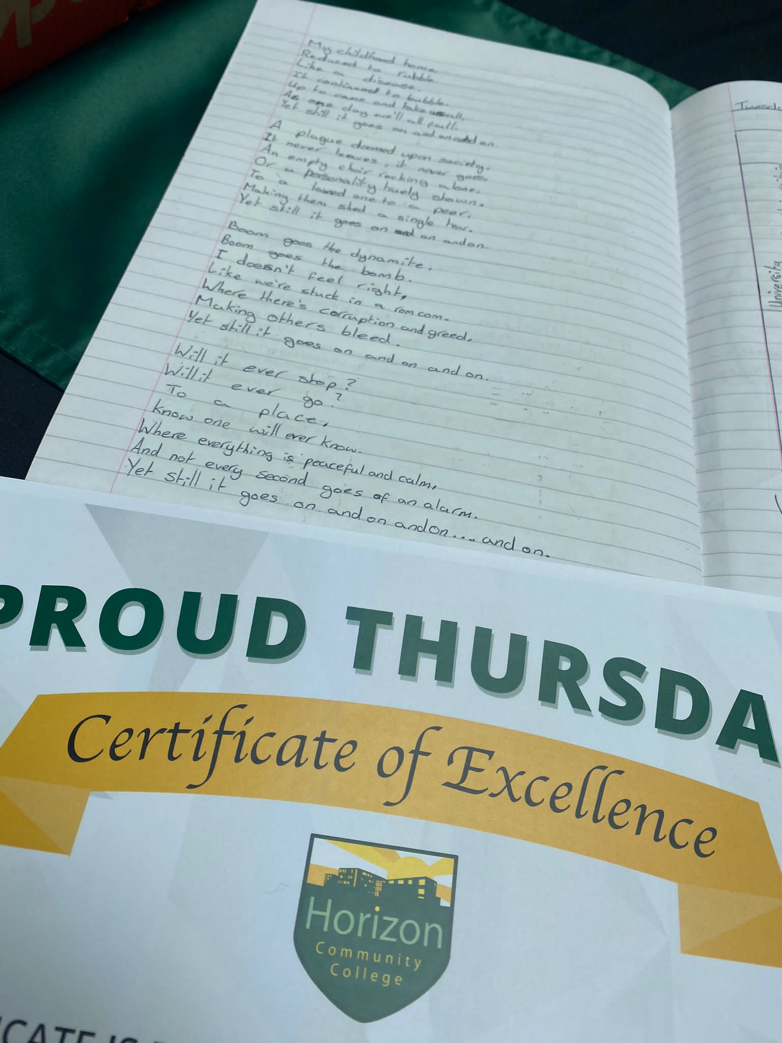 Proud Thursday work - Poetry