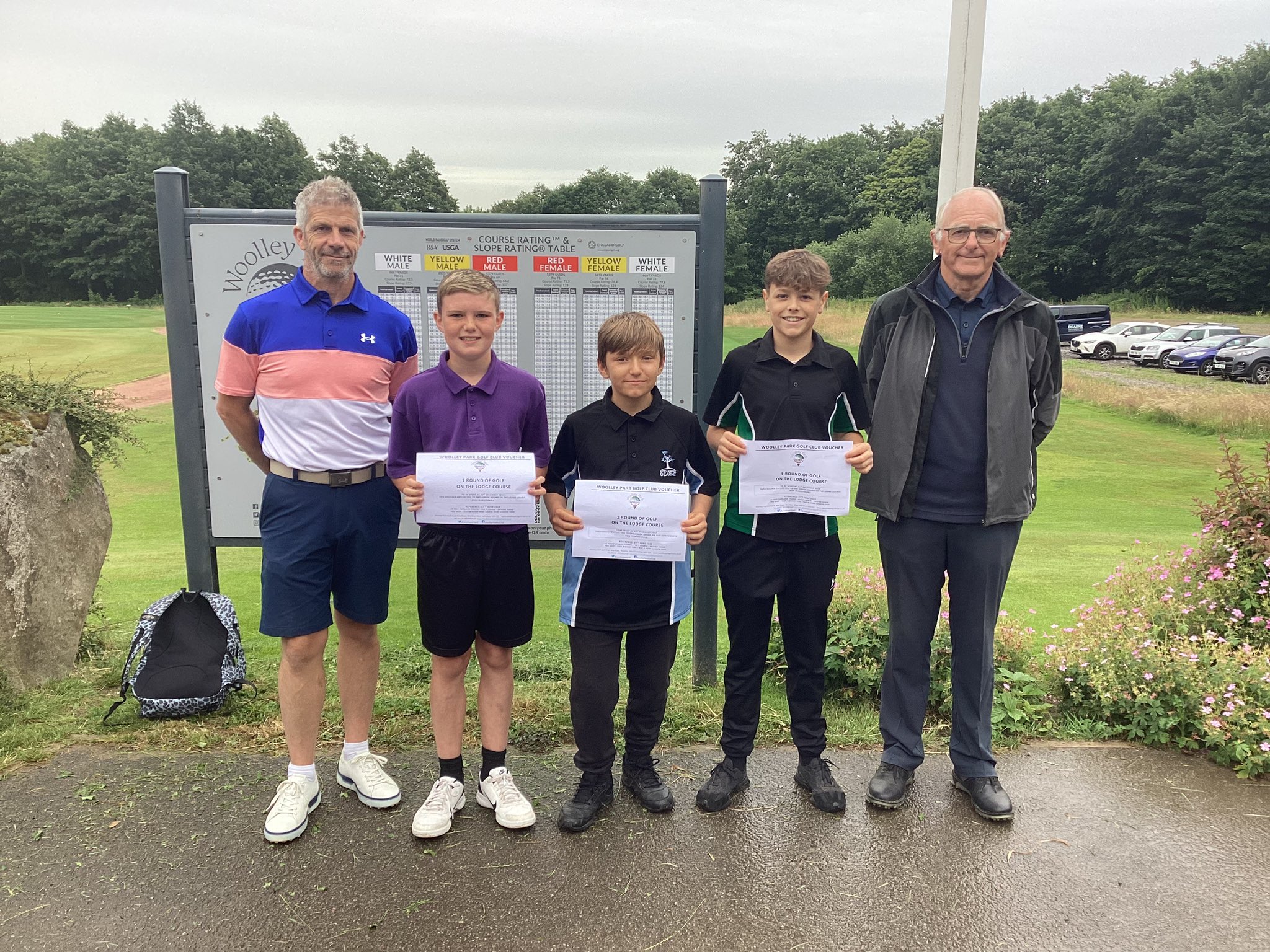 41c. Some happy winners of a round of golf at the Woolley Park Golf event